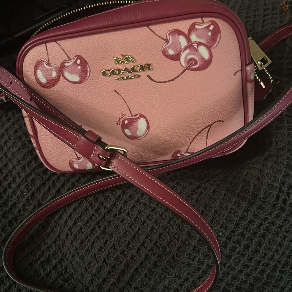 Coach Jamie Camera Bag with Cherry Print Crossbody - Picture 2 of 2